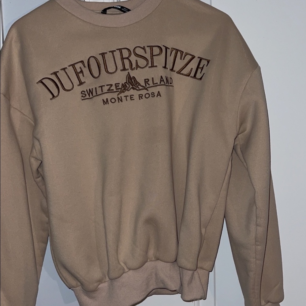 beige oversized sweater